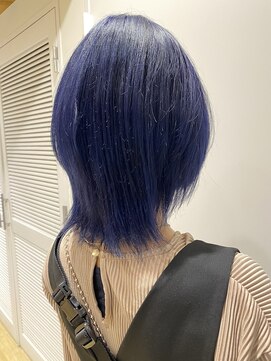 エイト新宿店(EIGHT shinjuku) ネイビーブルー×ウルフ