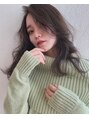 エース 糸島店(ase.)&nbsp;ダーク系カラーにふんわりエアリーなレイヤースタイル！