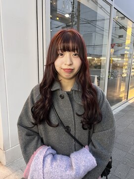 カフ(CAF) CAF FUKO レッドブラウン/暖色系カラー/ロングヘア/大阪/心斎橋