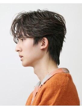 オーシャントーキョー 渋谷神南(OCEAN TOKYO) 韓国ヘアカルマパーマカルマバングセンターパート黒髪ウルフ