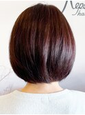 20代30代40代大人可愛い髪質改善カラーピンクブラウン大人ボブ