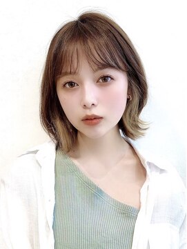 ジュネス 銀座(JYUNESU) ボブウルフ外国人風カラーココアベージュ透明感20代30代40代銀座