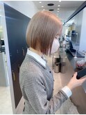 前髪顔周りレイヤー+韓国ボブ/髪質改善/縮毛矯正/黒髪[横浜]