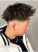 奈良メンズフェードジェットモヒカン　ツイストスパイラルパーマ