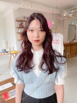 オーリーエトワ 御器所(oorry.etwa) ワインレッドチェリーレッドピンクブラウン韓国風巻き