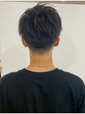 束感ツーブロックマッシュ