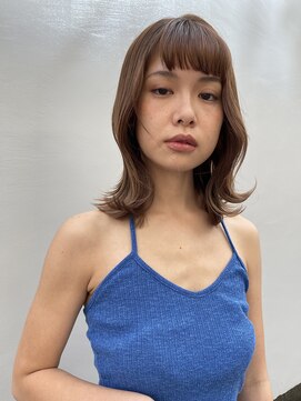 ロンド マーレ 天神大名店(Lond mare) グレージュ 縮毛矯正 前髪縮毛 ストレート レイヤー 韓国