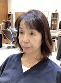 ミディアムレイヤーベージュブラウン