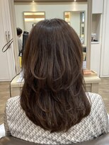 アルターリール(aL ter Rire)&nbsp;くびれヘア/アプリコットオレンジ/ハイライトカラー/澤瑞絵