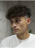 MEN'S/スペインカール×フェード/メンズパーマ/短髪