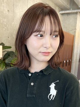 ノード(NODE) 栄外ハネナチュラル大人可愛い韓国ボブ　ダブルカラー