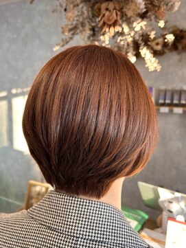 アルファ 我孫子店(alpha) ショートボブ/オレンジブラウン/まとまり/うるツヤ/我孫子