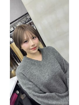 グラス 春吉2号店(glass) ハイトーン/羽エクステ/ブリーチ縮毛/韓国エクステ/ショート