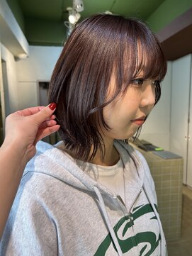 ラベンダーブラウン × ボブレイヤー