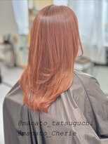 シェリー(Cherie)&nbsp;Cut × METEO coloring × オレンジブラウン × Layerstyle