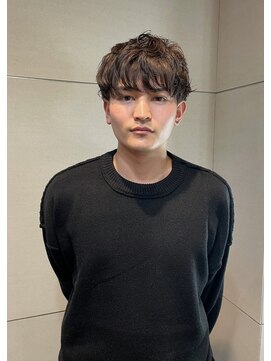 ミンナノポリシー(MIN NANO//POLICY) 明るめブラウン×ルーズパーマ