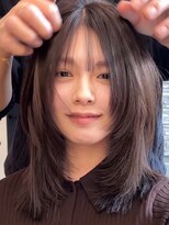 ジアン テラス(GIEN TERRASSE)&nbsp;ミディアムレイヤーカットフェイスレイヤー/岸本 理希