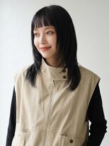 キビト(kibito)&nbsp;オン眉セミロングレイヤーカットハッシュカット東新宿御苑四ツ谷