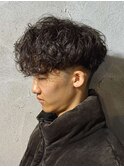 刈り上げセンターパート/波巻きツイストスパイラル/高崎