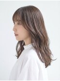 レイヤーカット韓国風ダブルカラー顔周り前髪カット