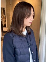 ロッカヘアエジェ(ROCCA hair eje.) オリーブグレー抜け感フェイスレイヤー