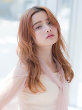 ノブ ヘアデザイン 茅ヶ崎店(NOB hairdesign) 〈NOB茅ヶ崎店〉ダブルカラー透明感アプリコットオレンジ学割U24