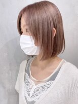 アイティーバイアルバム 藤沢店(IT by ALBUM) ミルクティーボブ_くびれヘアビタミンカラー_ba339372