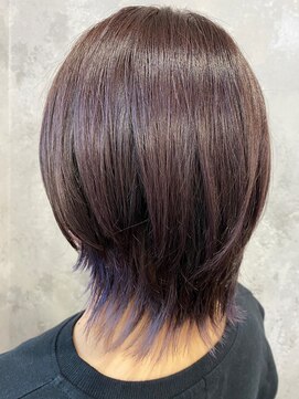 ハサミバイアトリエナガノ 千葉(8sami by atelier nagano) デザインカラー/レイヤーカット/ウエットヘア/オリーブベージュ