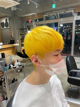 オーガニック ライフ 若葉 鶴ヶ島(organic+life) 20代30代40代ブリーチカラーイエロー推しカラー