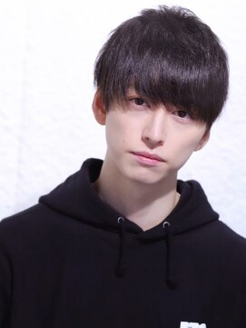 リップス 池袋(LIPPS) 刈り上げツーブロック黒髪ナチュラル韓流ショートマッシュ