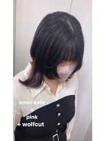 アーチフォーヘア 心斎橋店(a-rch for hair) ウルフカット×ピンクインナー