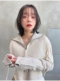 ACE横浜　　シースルーバング×韓国暗髪ミディアム
