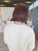 プラス ファースト ヘア(Plus 1st)&nbsp;チェリーレッド×外はねボブ