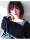 ワイドバング ウェーブミディアム くびれヘア 小顔