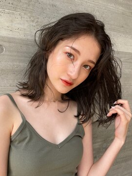 ソルトウォーター(SALT WATER) レイヤーカット/ブラウン/韓国ヘアー/ブリーチ/恵比寿