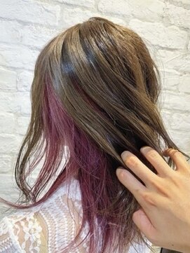 アース オーセンティック 三鷹店(EARTH Authentic) セミディ×ピンクインナーカラー