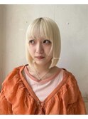ハイトーンカラー×ナチュラルボブ/小倉