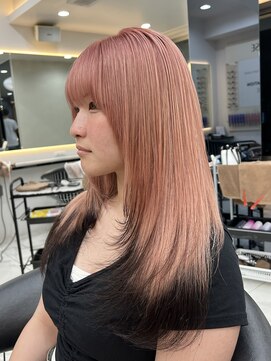 ラピス 渋谷本店(Lapis) エンドカラー/ピンクカラー/レイヤーカット/髪質改善