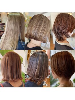 シンク 豊中店(sync)の写真/白髪染めでも明るく、おしゃれを楽しみたい★透明感のあるカラーで若々しく見せたいをかなえます！！