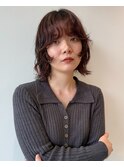 レイヤーウルフボブレイヤーパーマニュアンスウェーブ