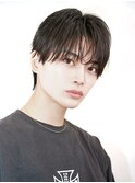 ツーブロックありラウンドマッシュ韓国風シースルーショート