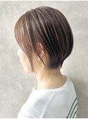 着物ヘア/ダークアッシュ/ミディアムレイヤーカット/鶴ヶ峰YS