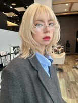 ケーツー あべのキューズモ-ル店(K-two) ブロンドヘアー*フェイスレイヤー*ハイレイヤーカット*金髪