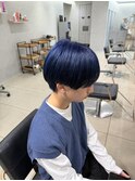 ブリーチだからできる透明感抜群ネイビーブルー