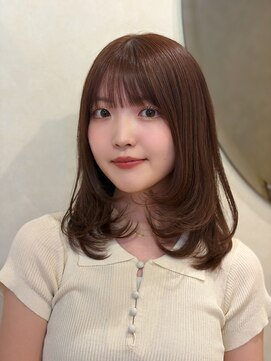 プランツヘアー 高宮店(Plants hair) ワンカールレイヤー × ピンクブラウン 高宮 大橋 平尾