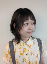 タバ ヘアー トウアン(taba hair touan) 前髪ぱっつんウルフ