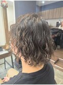 リバースセンターパート/ニュアンスパーマ/ダウンバング/鎌取
