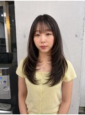 レイヤーカット顔まわりカット韓国レイヤー北千住kitasenjyu