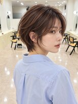 モト 船橋(moto)&nbsp;韓国アイドルショートレイヤー艶髪シナモンココアブラウン船橋