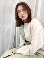 エムスラッシュ アヴェダ 自由が丘(M.SLASH AVEDA)&nbsp;艶カラー/無造作/かきあげ前髪/センターパート/自由が丘